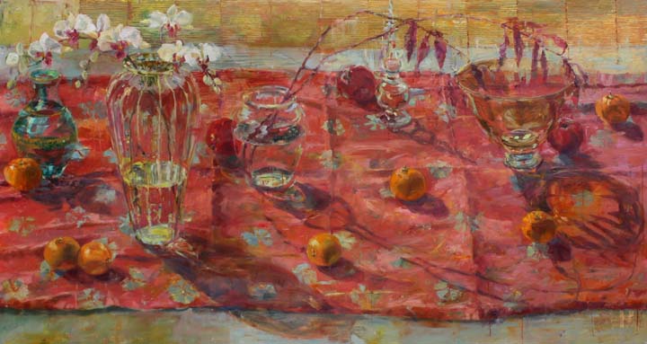 Clementine and Shibori Silk