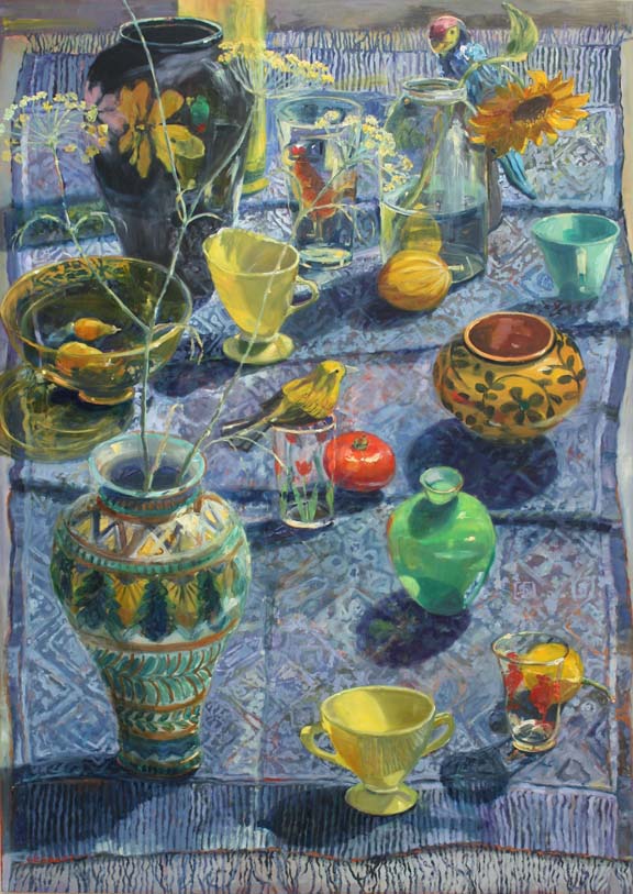 bluepaintingwithtwobirds