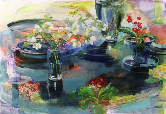 Hellebores and Primula