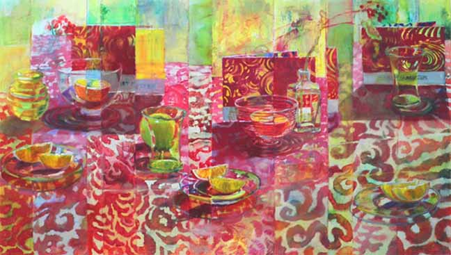 Sections in Pink and Red